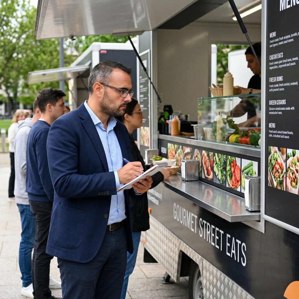 Cyril Quesnel, consultant food truck, présentant sa méthode